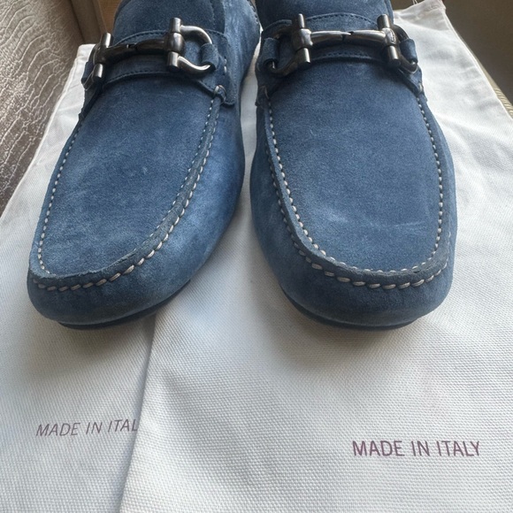 NWOT Salvatore Ferragamo Men's Blue Parigi Loafers - Picture 4 of 14